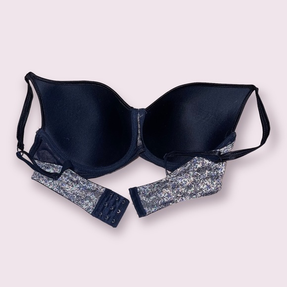 Laura Ashley  Floral Navy Wired Bra size 38D - Picture 4 of 7